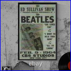 Rare ED Sullivan Show The Beatles Vintage Poster Collectible Memorabilia