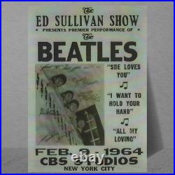 Rare ED Sullivan Show The Beatles Vintage Poster Collectible Memorabilia