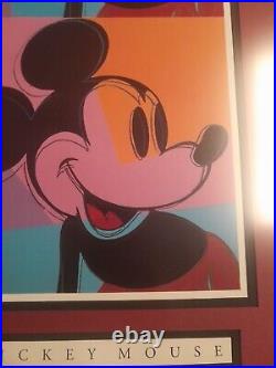 Rare Framed ANDY WARHOL 1981 THE ART OF MICKEY MOUSE LITHOGRAPH PRINT POSTER