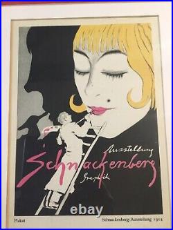 SCHNACKENBERG-AUSSTELLUNG Original Vintage PosterPLAKET1914 Art Deco 1922