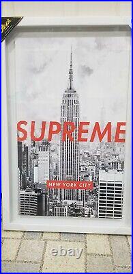 Supreme x Oliver Gal New York City Empire State Bld White Shadow Box Wall Art