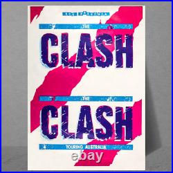 The Clash Touring Australia Vintage Music Poster Rare Collectible Memorabilia
