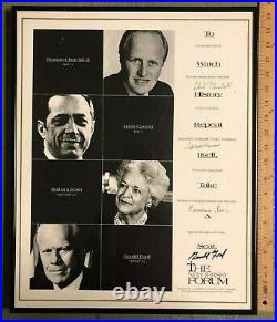 VINTAGE ART POSTER The New Jersey Forum Winston Churchill Mario Cuomo Icons