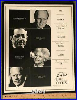 VINTAGE ART POSTER The New Jersey Forum Winston Churchill Mario Cuomo Icons