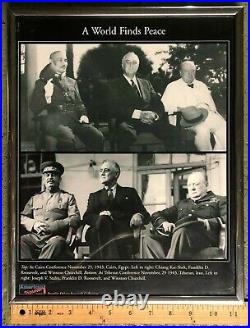 VINTAGE ART PRINT A World Finds Peace Franklin Delano Roosevelt Collection
