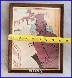 Vintage Framed 11 x 9 Print Moulin Rouge Henri de Toulouse-Lautrec