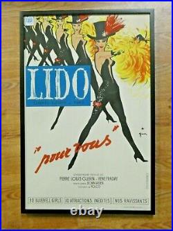 Vintage Lido Champs Elysees Paris Pour Vous Framed Poster by Rene Gruau