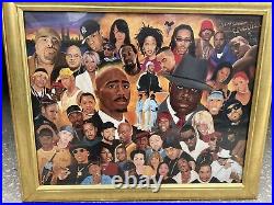 Vntg Rap & Hip Hop Artists, Kolongi Collage Framed Art Print