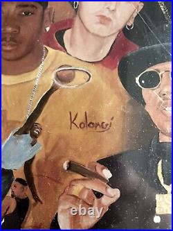 Vntg Rap & Hip Hop Artists, Kolongi Collage Framed Art Print