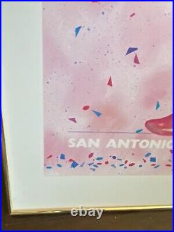 Vtg 1990 Fiesta San Antonio Poster Art Print Texas Chili Peppers Susan Carlin