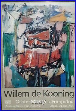 WILLEM De KOONING CENTRE POMPIDOU PARIS 1984 POSTER ART PRINT