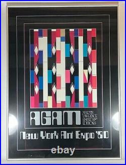 YAACOV AGAM Poster 1980 New York City Art Expo Framed