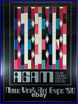 YAACOV AGAM Poster 1980 New York City Art Expo Framed