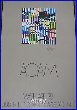 Yaacov Agam Artist Lithograph Poster Wash Art'78