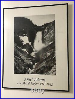 Yellowstone Falls by Ansel Adams 1941-42 Mural Project Framed 24x29