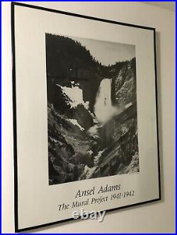 Yellowstone Falls by Ansel Adams 1941-42 Mural Project Framed 24x29